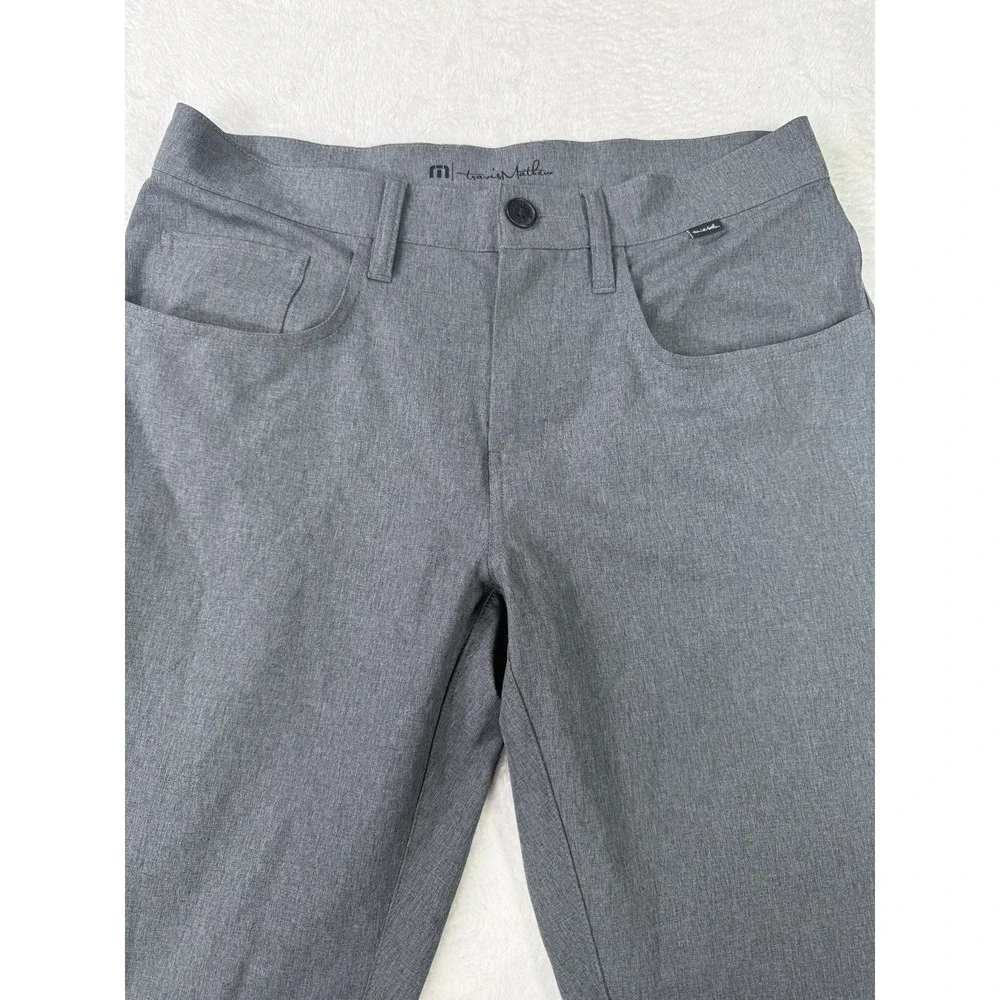 Travis Mathew Golf Pants Men 30X32 Gray Open To Close 2.0‎ Performance 5 pocket